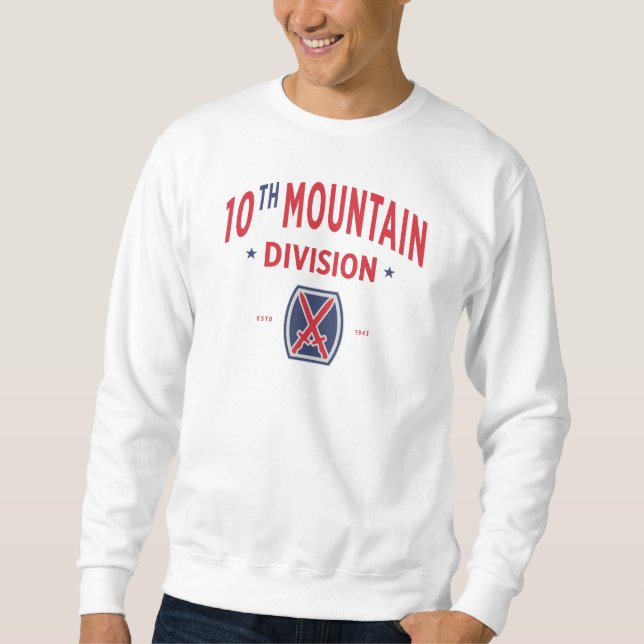 10th Mountain Division "Mountaineer" Badge Sweatshirt (Front)