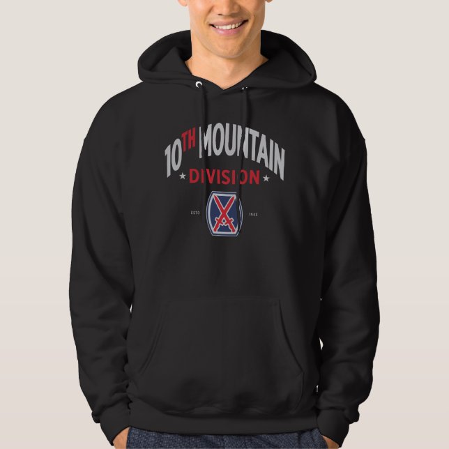 10th Mountain Division "Mountaineer" Hoodie (Front)