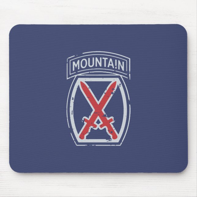 10th Mountain Division "Mountaineer" Mouse Pad (Front)