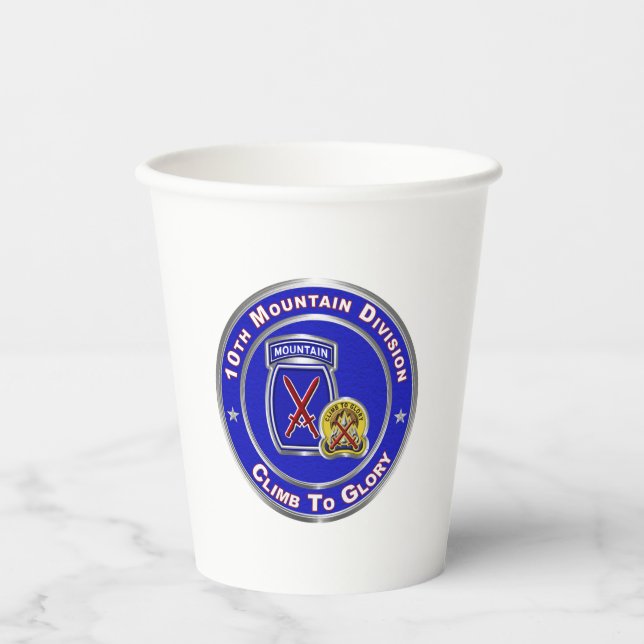 10th Mountain Division  Paper Cups (Front)