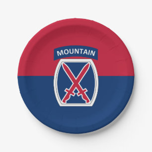 10th Mountain Division Paper Plate