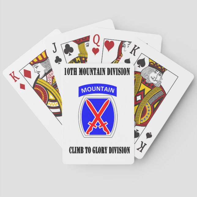 10th Mountain Division Playing Cards (Back)