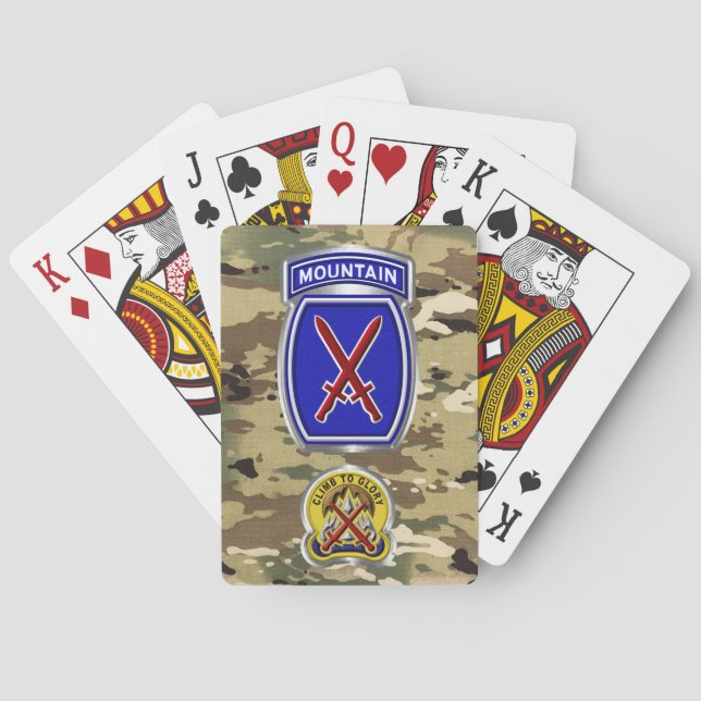 10th Mountain Division  Playing Cards (Back)