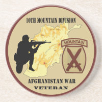 "10th Mountain Division Veteran" Military Coaster