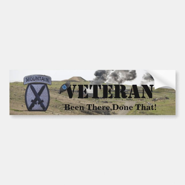 10th mountain division veterans bumper sticker (Front)