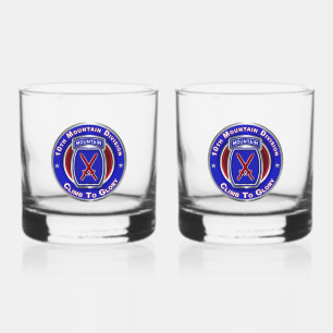 10th Mountain Division  Whiskey Glass