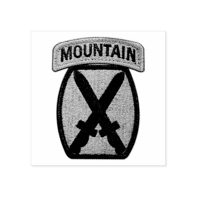 10th MTN Div MD Mountain Division Rubber Stamp (Imprint)