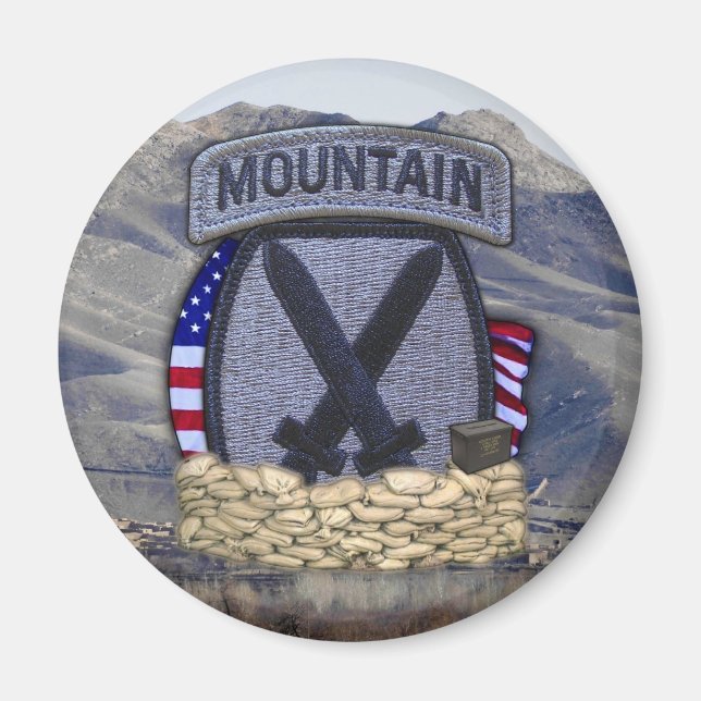 10th MTN mountain division patch veterans vets Magnet (Front)