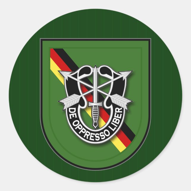 10th SFG-A 7 Germany Classic Round Sticker (Front)