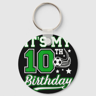 10th Soccer Birthday Party 10 Year Old Soccer Play Key Ring