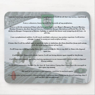 10th special forces creed fort carson veterans Mo Mouse Pad