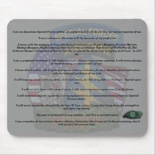 10th special forces creed fort carson veterans Mo Mouse Pad