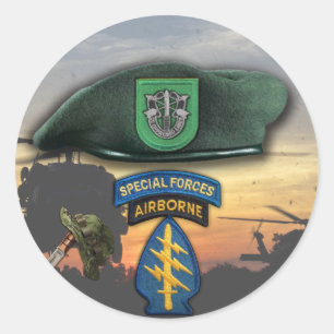 10th Special forces Green Berets veterans vets Classic Round Sticker