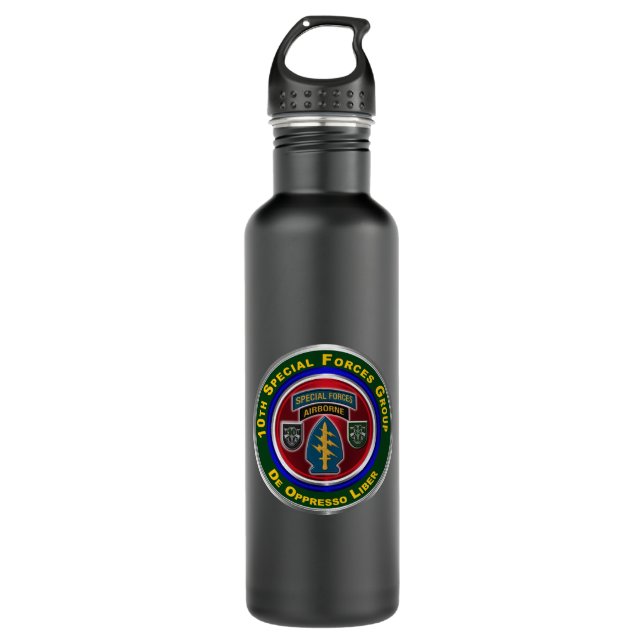 10th Special Forces Group Airborne 710 Ml Water Bottle (Front)