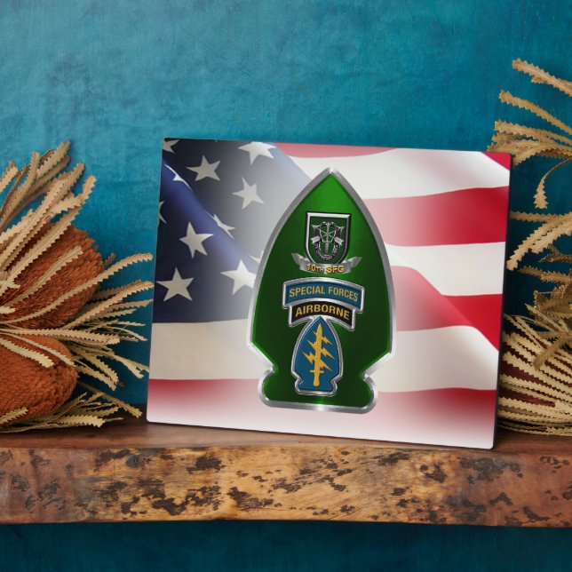 10th Special Forces Group (AIRBORNE) Plaque (Side)