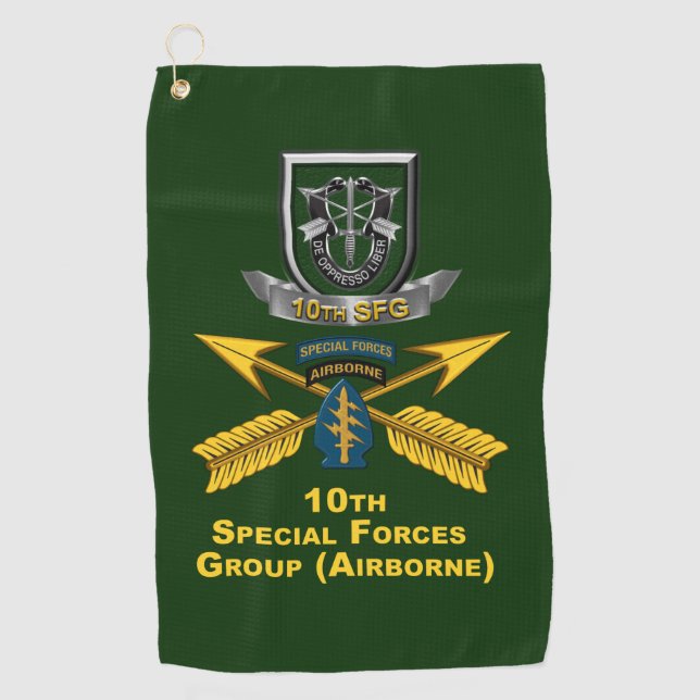 10th Special Forces Group  Golf Towel (Front)