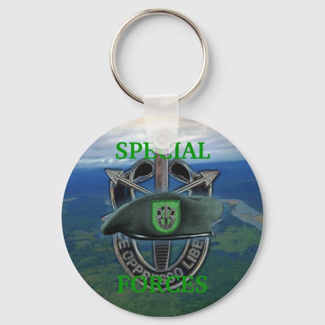 10th special forces group green berets Keychain (Front)
