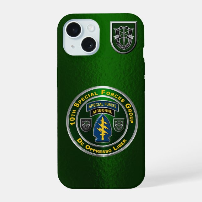 10th Special Forces Group iPhone 15 Case (Back)