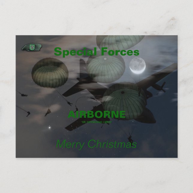 10th special forces group son green berets Postcar Holiday Postcard (Front)