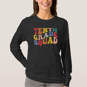 10th tenth grade squad teacher Back To School Retr T-Shirt