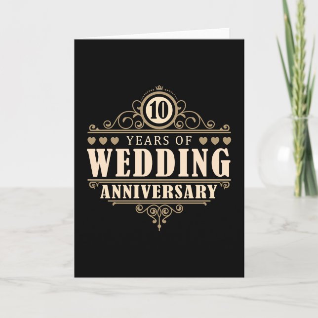 10th Wedding Anniversary Card (Front)