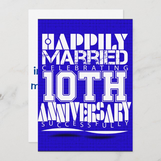 10th wedding anniversary celebration invitation (Front/Back)