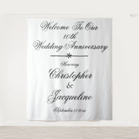 10th Wedding Anniversary Chic Photo Booth Backdrop
