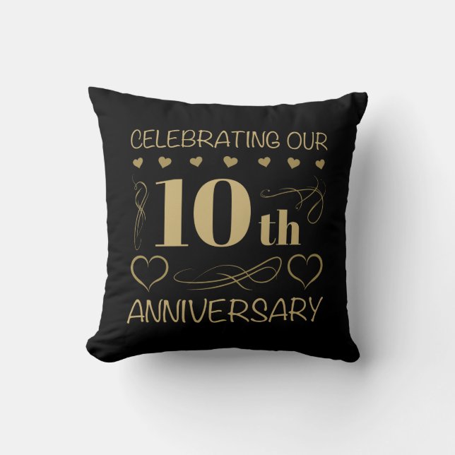 10th Wedding Anniversary Cushion (Front)