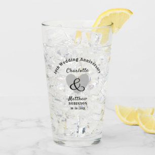 10th Wedding Anniversary Gift Personalised Glass