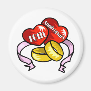 10th Wedding Anniversary Gifts Magnet