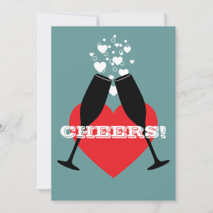 10th Wedding Anniversary Invitation - Cheers!