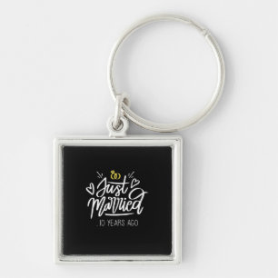 10th Wedding Anniversary Key Ring