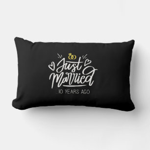 10th Wedding Anniversary Lumbar Cushion