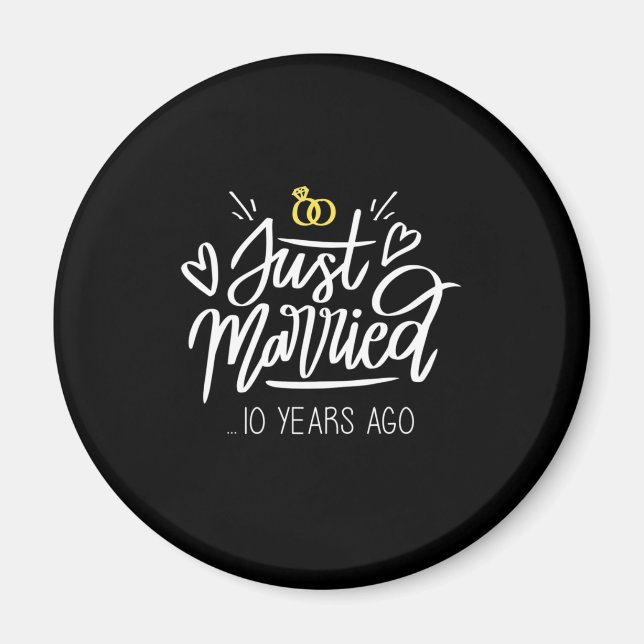 10th Wedding Anniversary Magnet (Front)