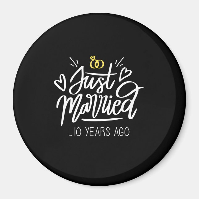 10th Wedding Anniversary Magnet (Front)