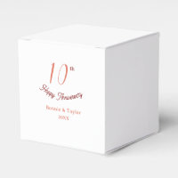 10th wedding anniversary peach pastel name retro b