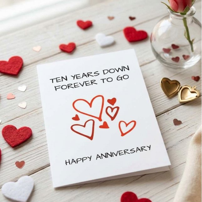 10th Wedding Anniversary Ten Years Card (Creator Uploaded)