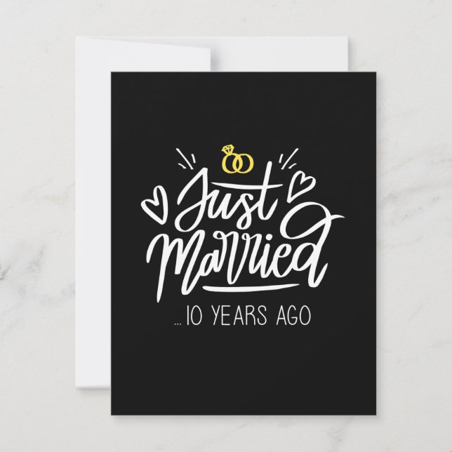 10th Wedding Anniversary Thank You Card (Front)
