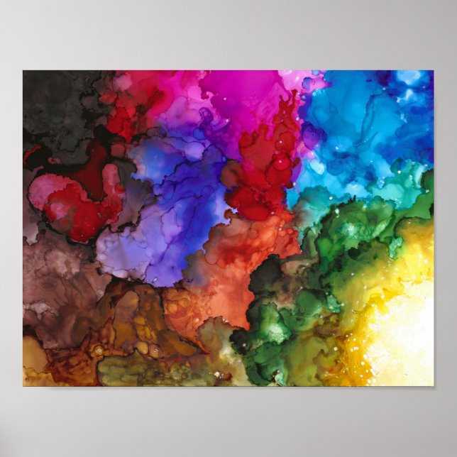 10x13" Rainbow of Bold and Vibrant Colors  Poster (Front)
