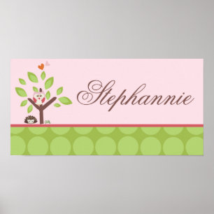 10x20 Name Wall Art Love and Nature Girl Woodland