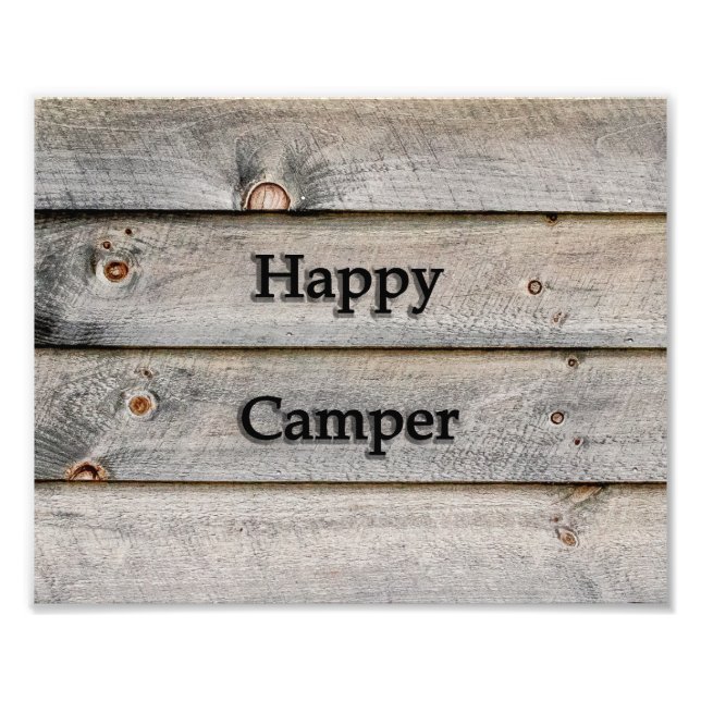 10x8 Happy Camper Photo Print (Front)