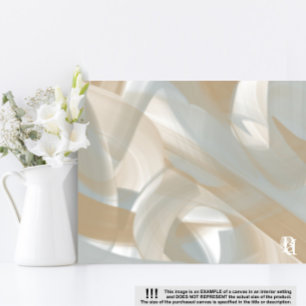 10x8" Sandy Tornado Trend Abstract Art Beige Canvas Print