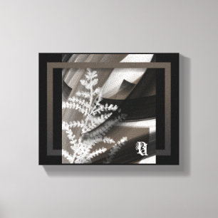 10x8" Terra’s Tender Whisper Abstract Brown Flower Canvas Print