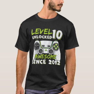 10yr BDay Son Boy Funny Gamer 10th 10 Years Old Bi T-Shirt