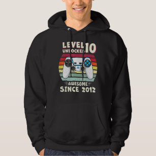 10yr Bday Son Boy  Gamer 10th 10 Years Old Birthda Hoodie