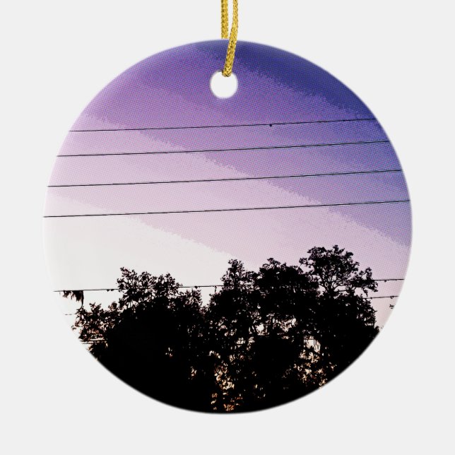 1106 As The Sun Rises Ceramic Tree Decoration (Front)