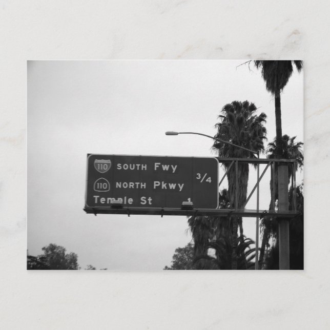 110 Freeway Sign Postcard (Front)