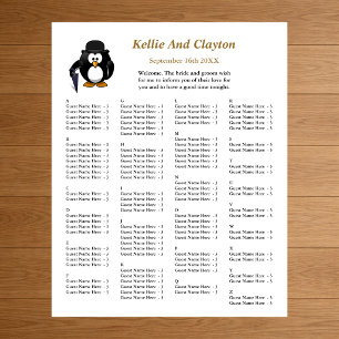 110 Funny Penguin Greeter Wedding Seating Chart
