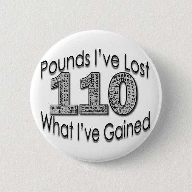 110 Pounds Lost Button (Front)