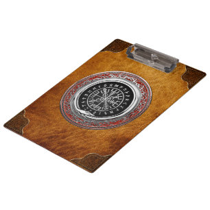 [110] Vegvisir - Viking Silver Magic Runic Compass Clipboard